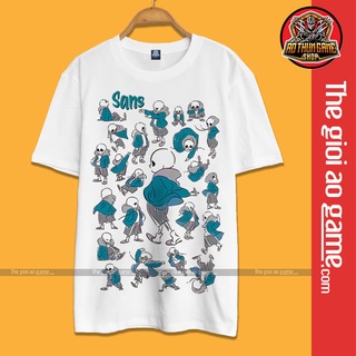 Áo thun Sans Undertale ink virus game T06, áo phông Sans có size cho trẻ em nam nữ 3d màu trắng unisex | AoThunGameVn