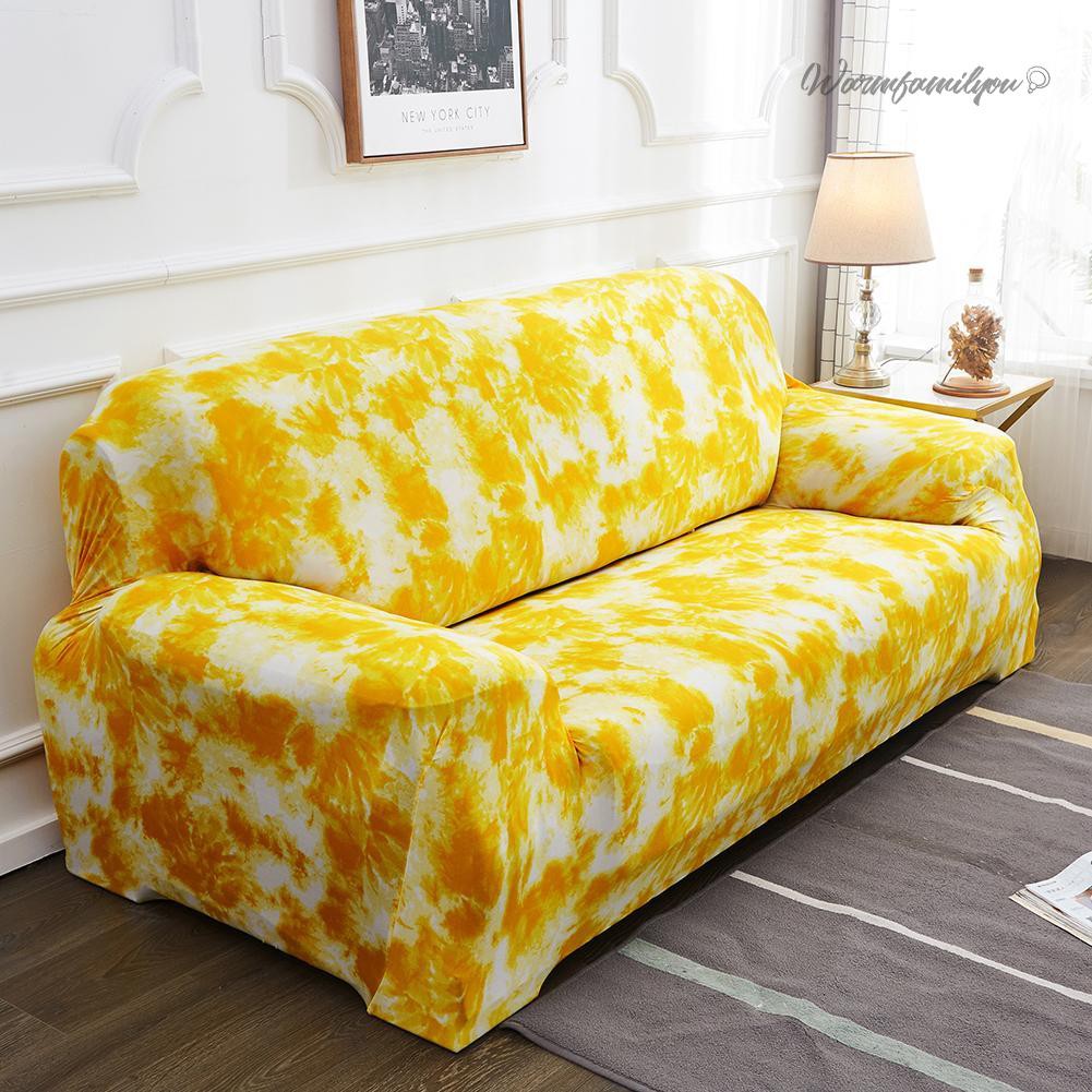 Vỏ Bọc Ghế Sofa Mỏng Co Giãn Màu Vàng Giữ Ấm Toàn Diện Chống Trượt