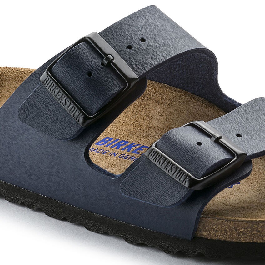 Dép Quai Ngang Nam Birkenstock Arizona Birko-Flor Soft Footbed 51061 Màu Xanh Blue