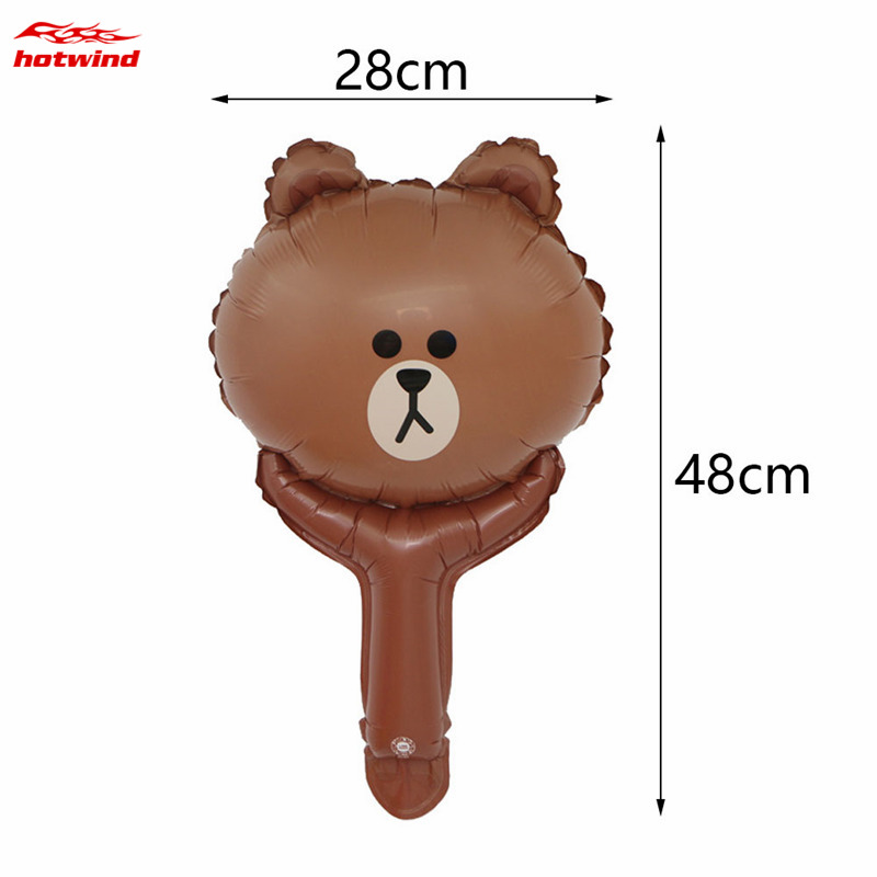 HW Handheld Animal Head Foil Balloons Inflatable Air Balloon Jungle Party Decoration Kid Toys Birthday Party Decor