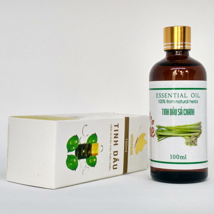 [ COMBO 2 LỌ 100ML ]Tinh Dầu Sả Chanh - Quế VIDAME - Hàng Công Ty Nhập Khẩu Ấn Có Kiểm Định Chất Lượng