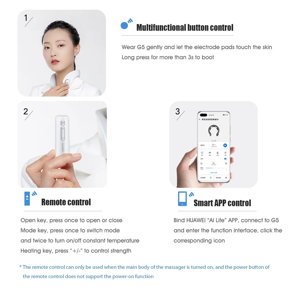 Máy massage cổ thông minh Jeeback G6 / G5 - 4 Chế Độ - 8/10 Cường Độ Massage xung điện
