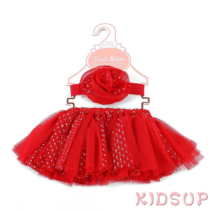 Set Váy Xoè Tutu + Băng Đô Cài Tóc Phụ Kiện Chụp Hình Cho Bé