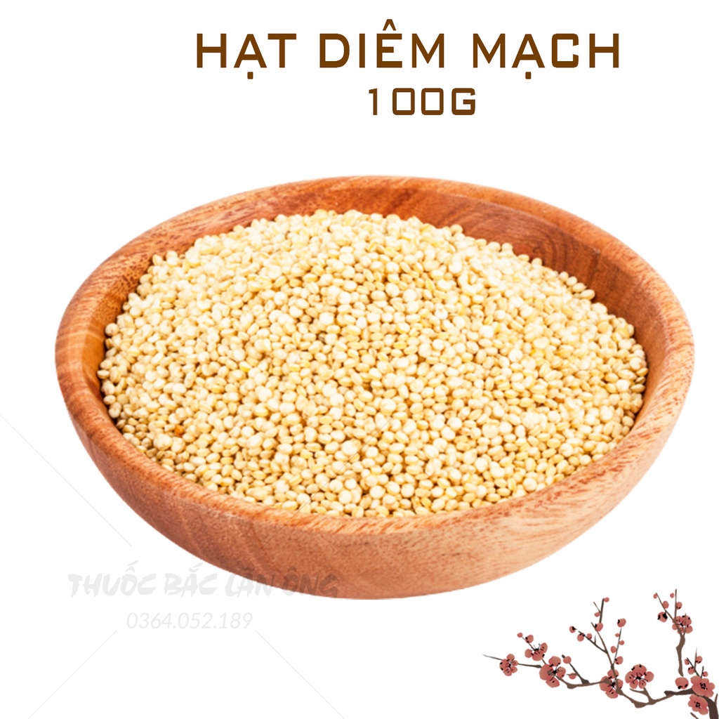 Hạt diêm mạch hữu cơ 100g ( Hạt quinoa trắng làm ngũ cốc dinh dưỡng thơm ngon dành cho người ăn kiêng)