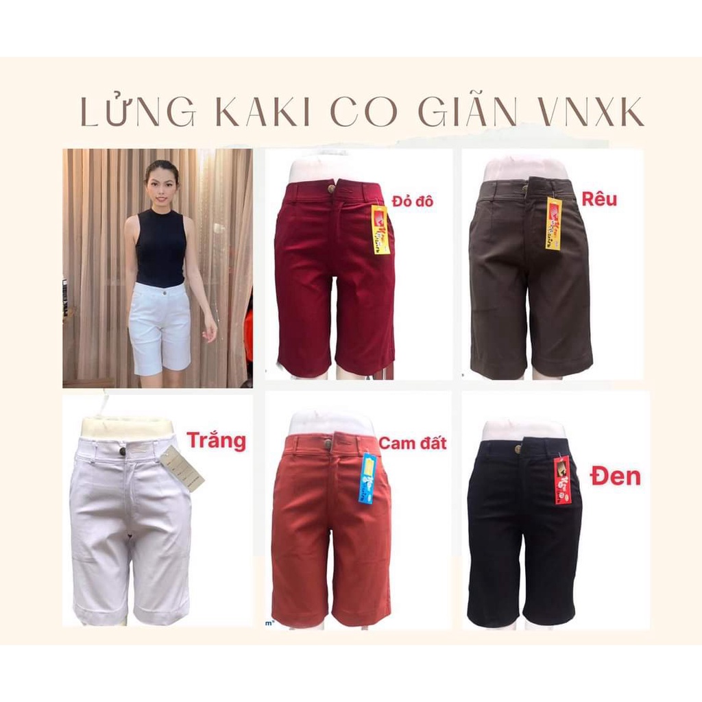 Quần lửng nữ kaki co giãn, quần ngố nữ trên gối quần size từ 40 đến 75kg, đội nhóm thể thao 𝑭𝑹𝑬𝑬𝑺𝑯𝑰𝑷