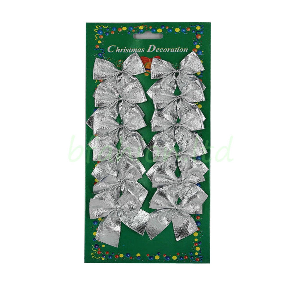 Nơ Treo Trang Trí Cây Thông Noel Màu Vàng Đỏ