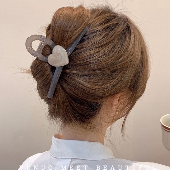 Kẹp Tóc Càng Cua Cỡ Lớn Hình Trái Tim Thời Trang Mùa Hè Hàn Quốc Cho Nữ