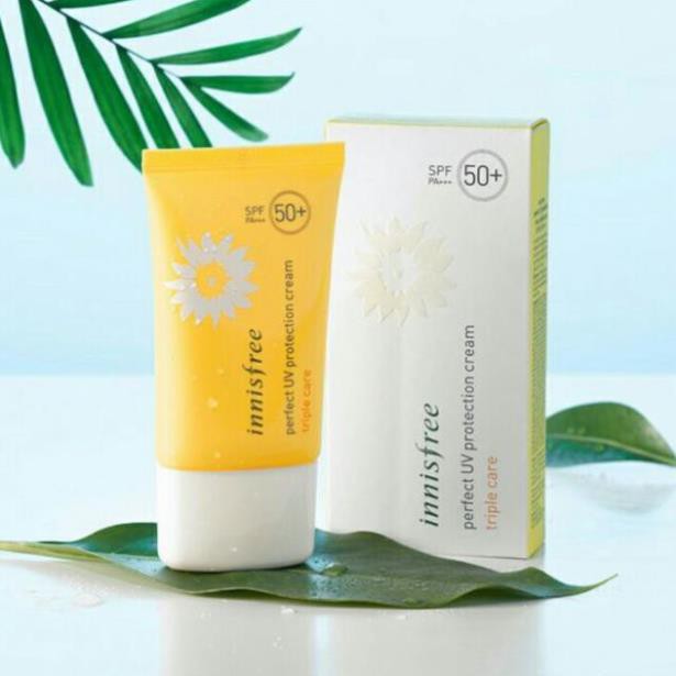 [Auth][Có bill] Kem chống nắng Innisfree Triple care SPF50 - PA+++ Daily Mild, Nosebum, Long Lasting, Triple Shield