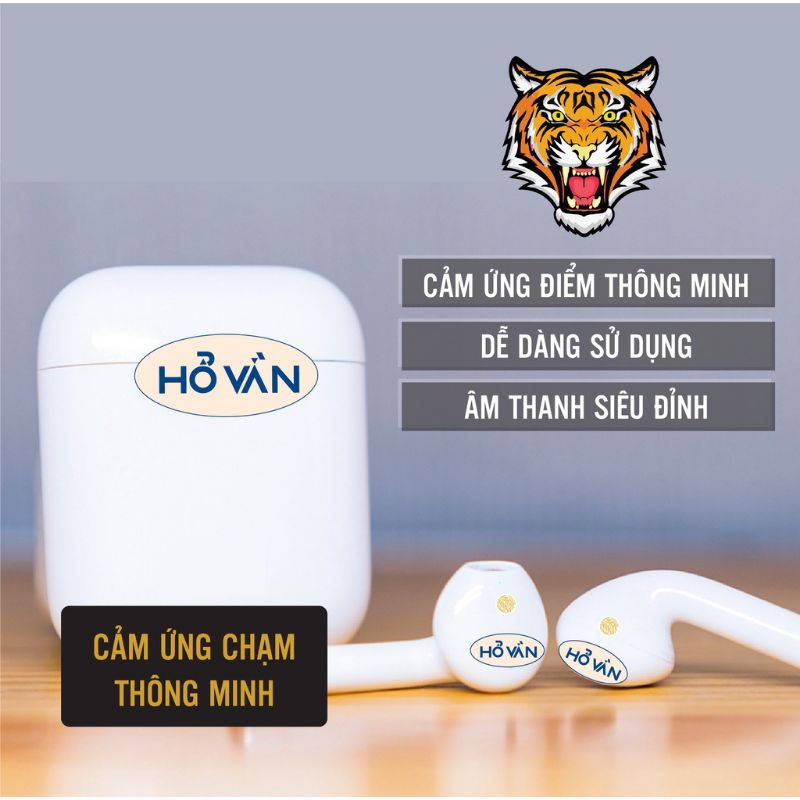Tai Nghe Bluetooth TWS BẢN CAO CẤP Hổ Vằn 8H Xịn Nhất Âm Thanh Cực Nét, Định Vị, Chống ồn