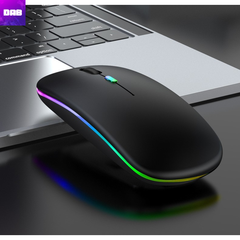 Chuột Máy Tính Không Dây LED Đổi Màu Pin Sạc Siêu Mỏng Chống Ồn Chuyên Dụng Văn Phòng Gaming