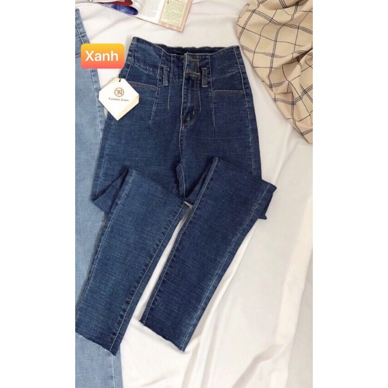 Quần jean lưng cao hai da hàng shop bao đẹp