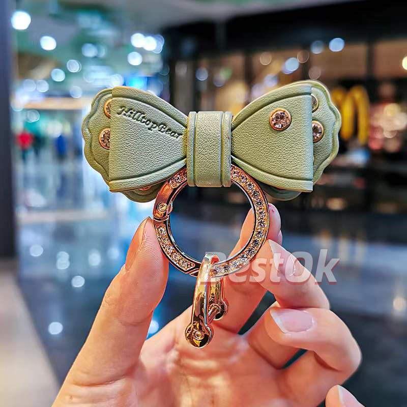 Móc Chìa Khóa Xe Hơi Bằng Da Cá Nhân Hóa Có Thể Vắt Số Lượng Cao Chống Thất Lạc Mặt Dây Chuyền Kim Cương Sáng Tạo