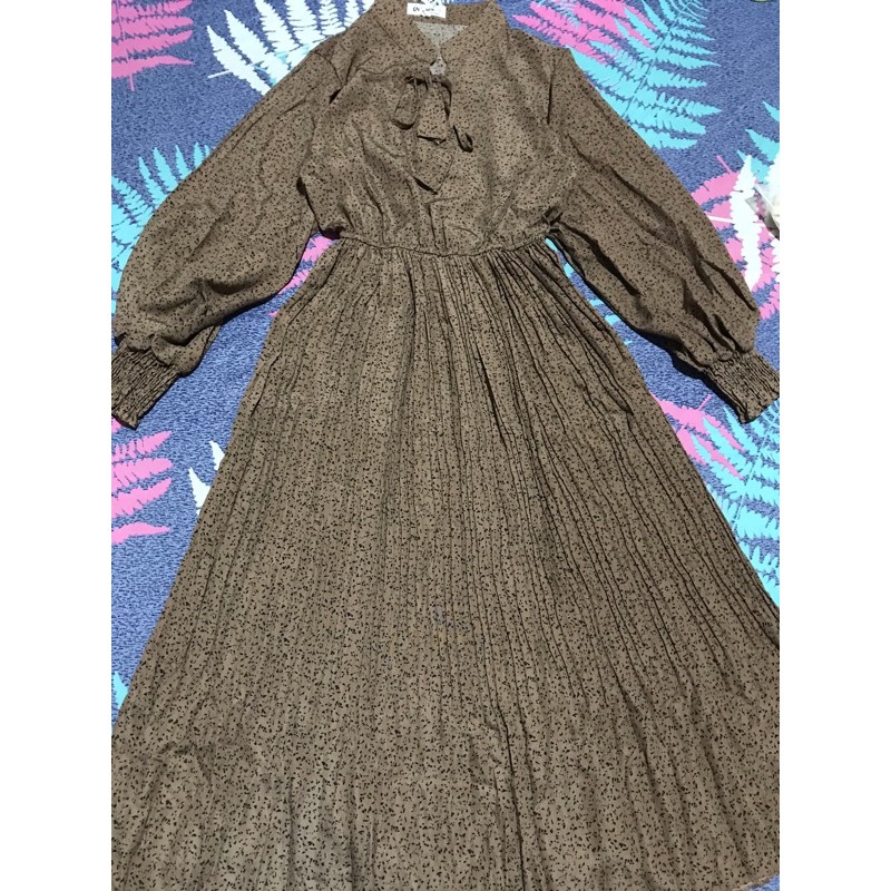 (Order) Váy voan hoa nhí tiểu thư dáng dài phong cách vintage cổ điển bigsize | BigBuy360 - bigbuy360.vn