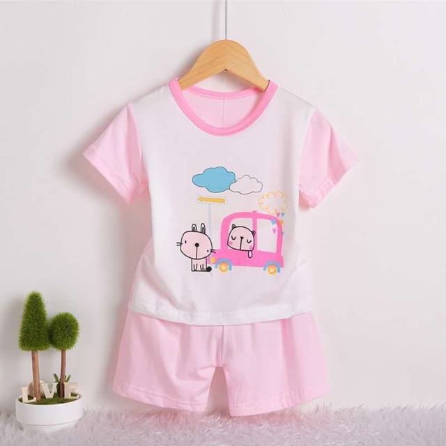 [CHỌN MẪU] BỘ COTTON XUẤT HÀN CỘC TAY CHO BÉ TRAI BÉ GÁI