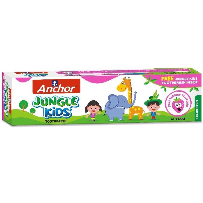 [SenXanh Emart] Kem đánh răng nhập khẩu Anh cho bé ANCHOR JUNGLE KIDS - Tặng bàn chải