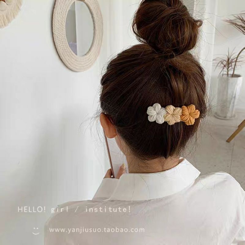 Kẹp tóc len handmade