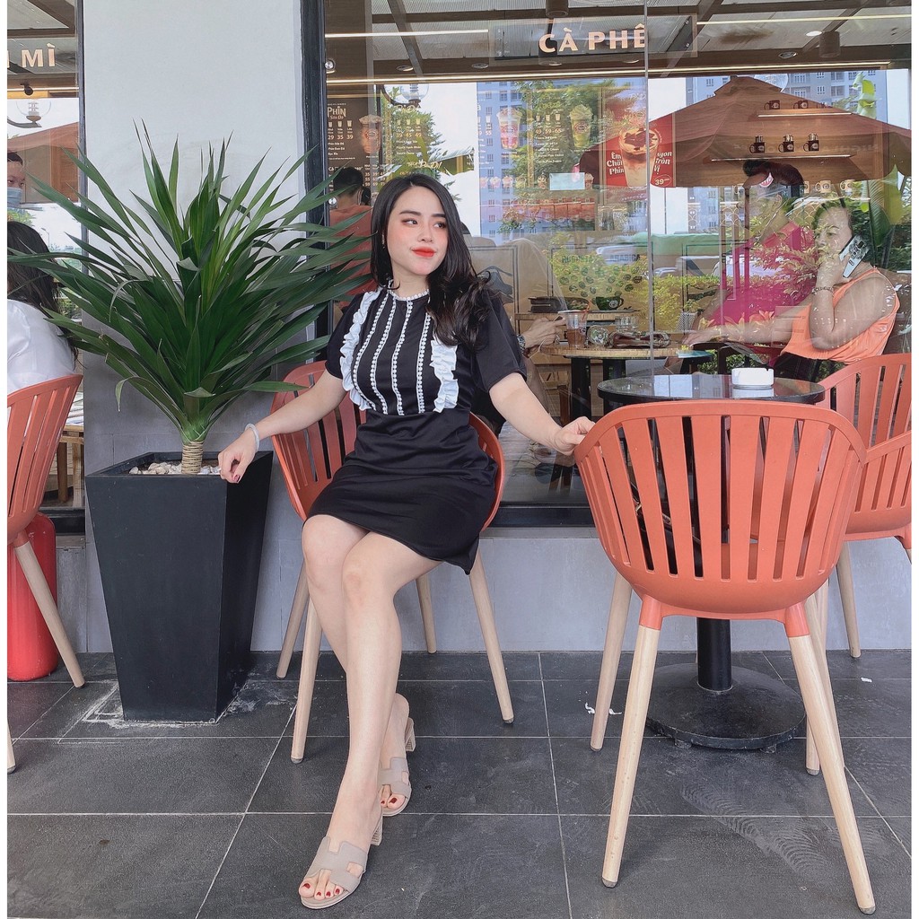 Đầm bigsize nữ dáng ngắn ,váy chất liệu thun poly co dãn, thoải mái,mịn,mát phù hợp diện đi chơi, đi làm