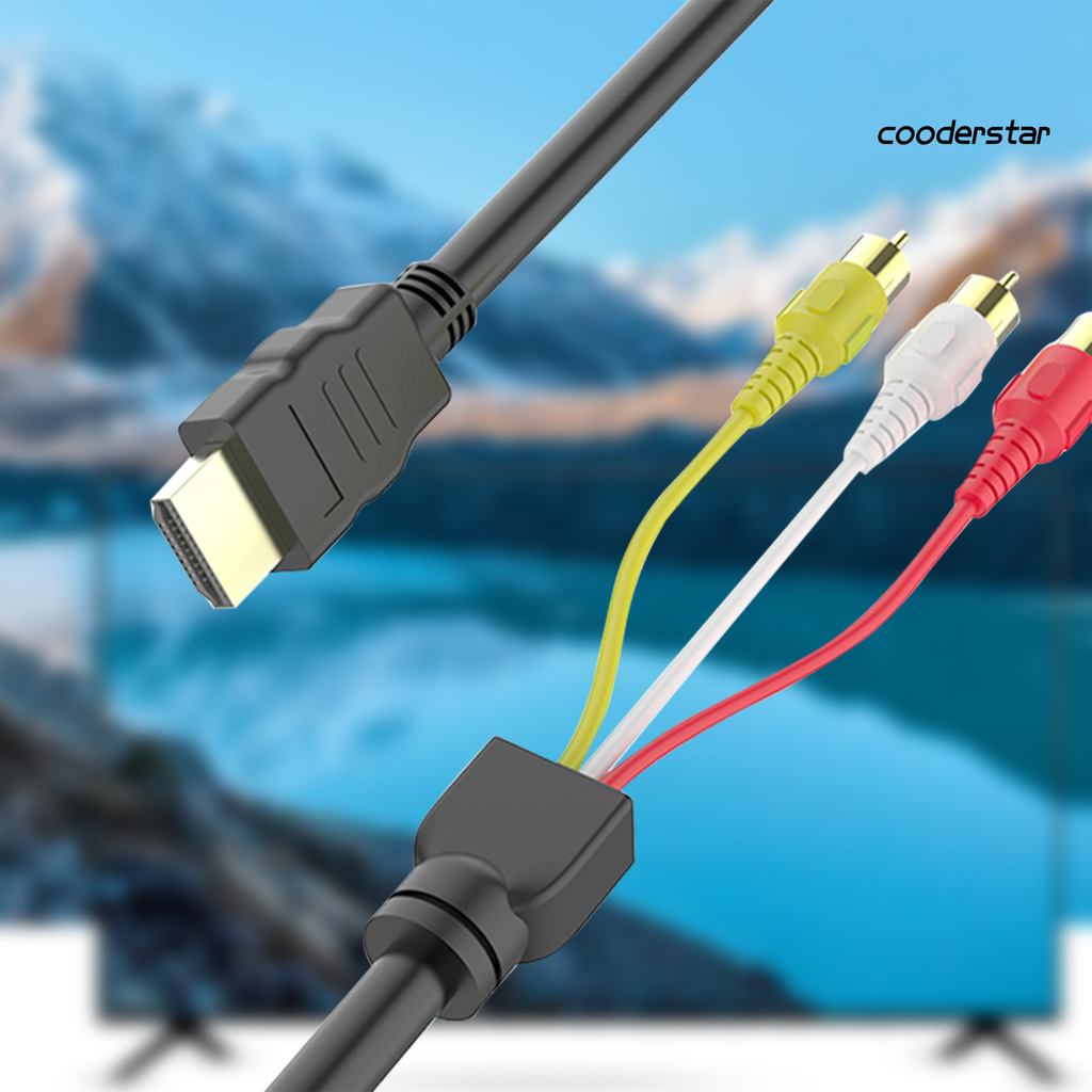 Set 2 Cáp Chuyển Đổi Từ Cổng Hdmi Sang 3rca Cho Tv