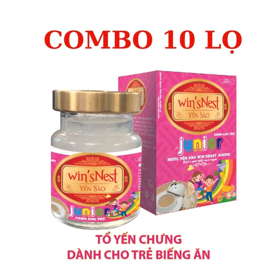 Combo 10 Lọ  Nước yến sào win'sNest Junior 12% ( 70ml /lọ)