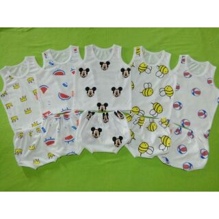Set 5 bộ sát nách cotton loại 1 cho bé trai/bé gái