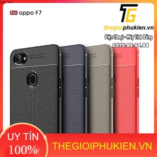 Ốp lưng oppo f7 silicon giả da auto focus