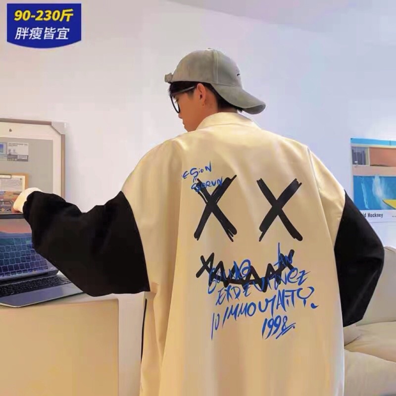 Áo khoác bóng chày bomber kaki da lộn dạ 2 lớp unisex ulzzang nam nữ