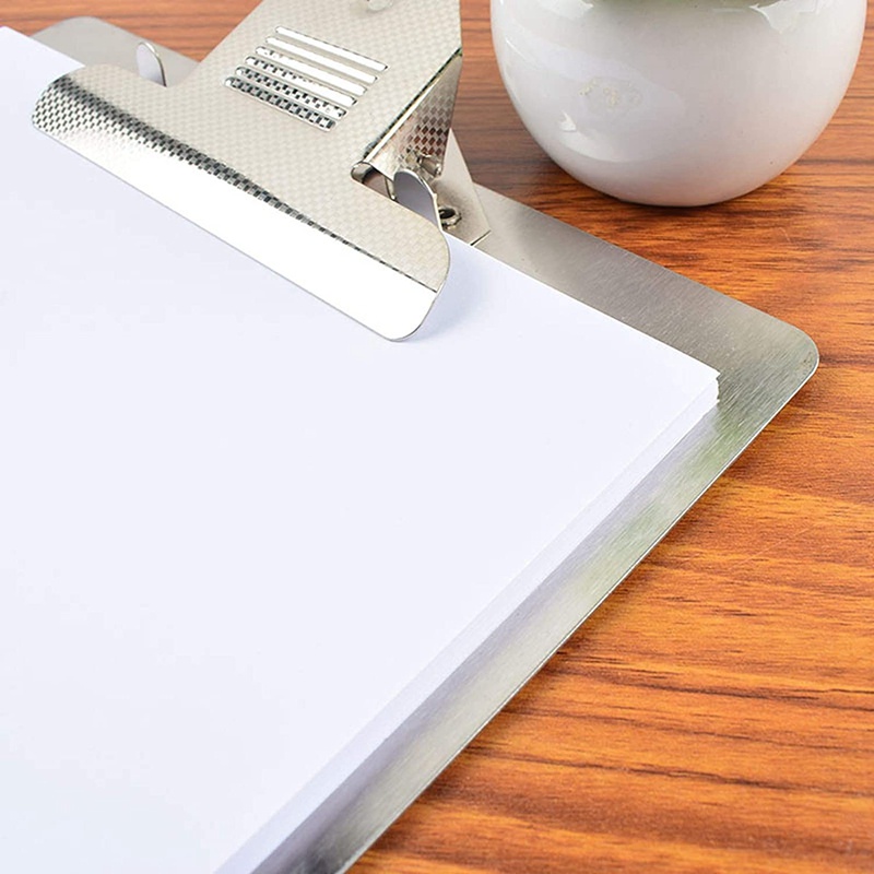 Bìa Kẹp Tài Liệu Khổ A4 Bằng Thép Không Gỉ Tiện Dụng Cho Văn Phòng / Trường Học