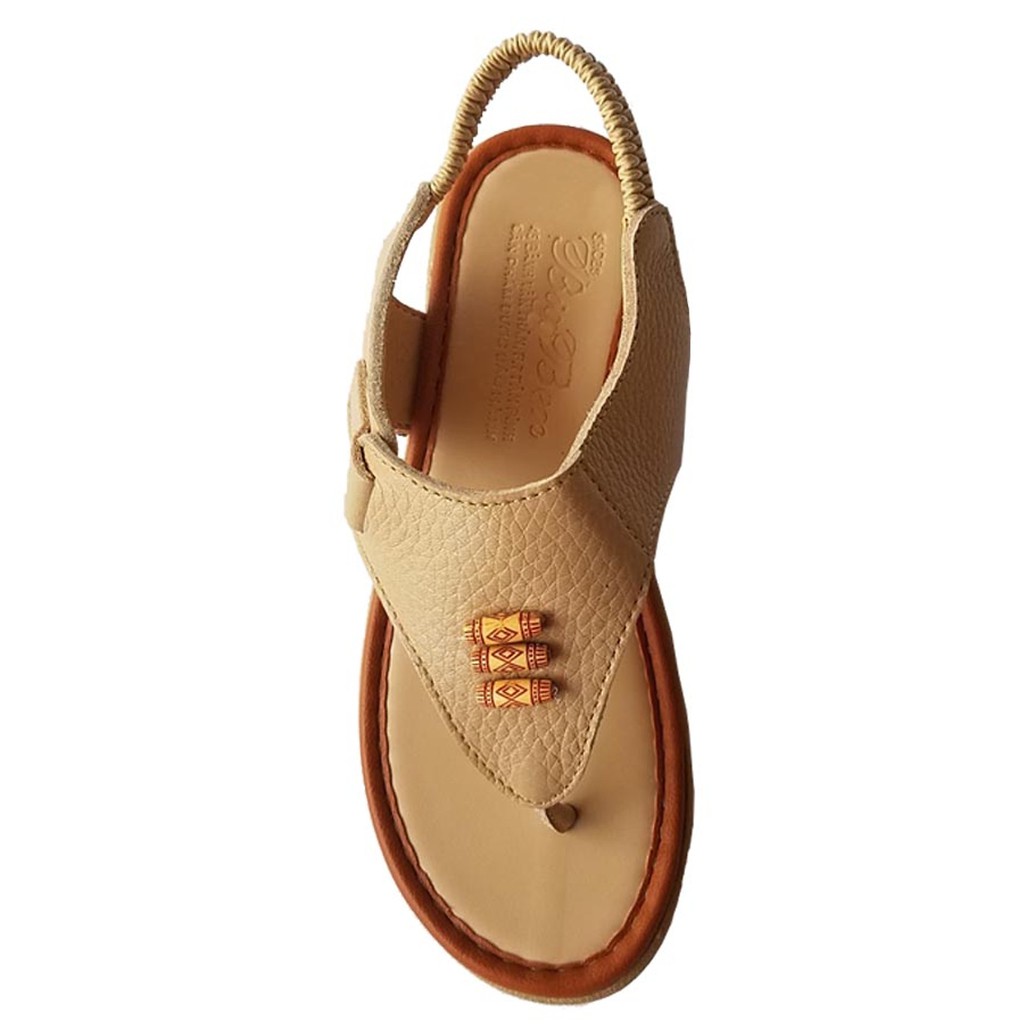 Giày sandal nữ quai kẹp da bò thật BIGBEN cao cấp SDN41