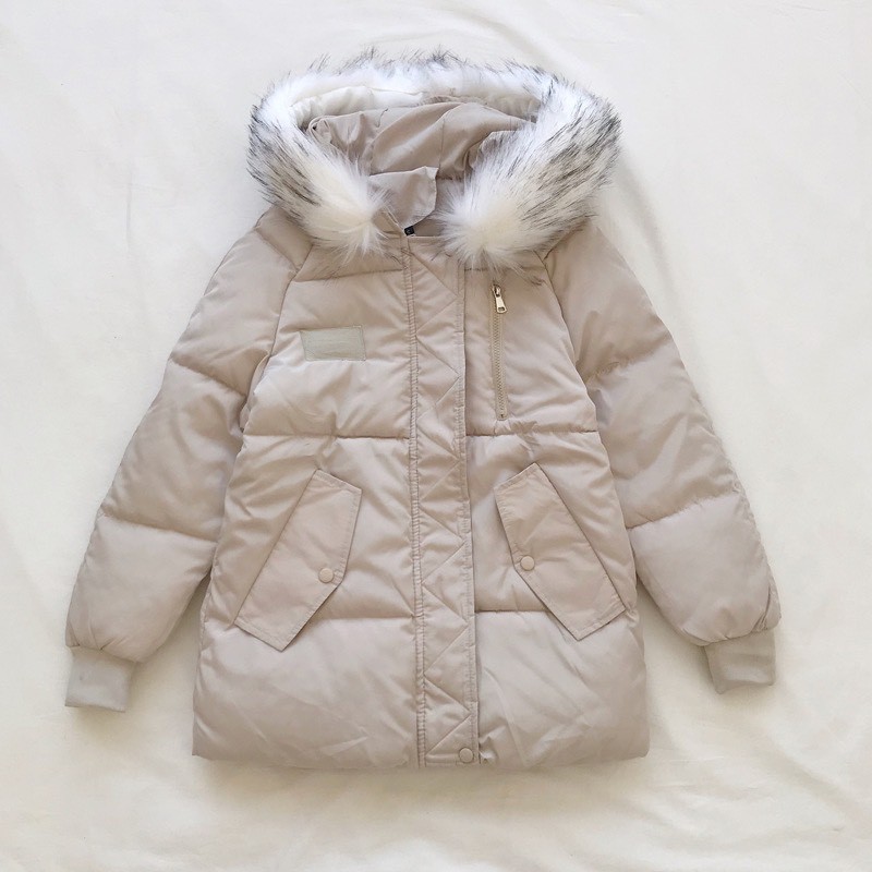 Áo Khoác Phao Nữ Dáng Lửng Mũ Lông hàng Quảng Châu hot trend 2021- dáng lửng | BigBuy360 - bigbuy360.vn