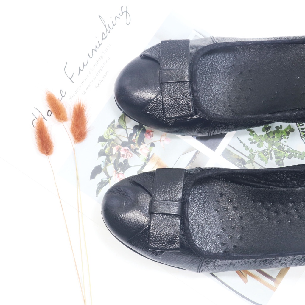 Giày da nữ - Giày da nữ đế xuồng HT.NEO da bò thật ,thiết kế đơn giản ,lịch sự ,đi êm chân ,thoải mái GX05