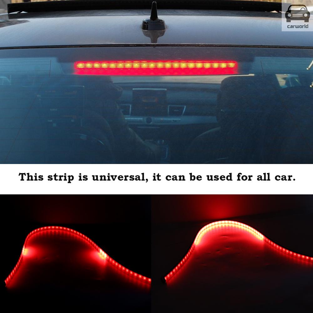 Gentl Red Dynamic Streamer Brake Signal Light Flow LED Car SUV Rear Trunk Strip Lamp DC 12V-24V Car LED Strip Brake Lights Rear Tail Warning Light