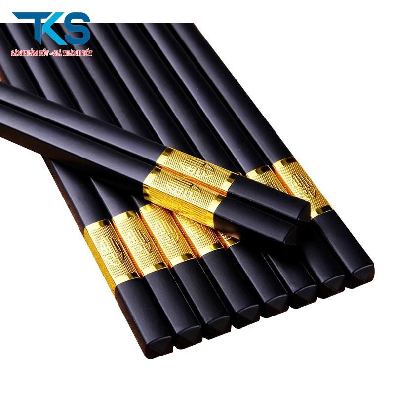 Bộ 10 đôi đũa hợp kim mạ vàng
