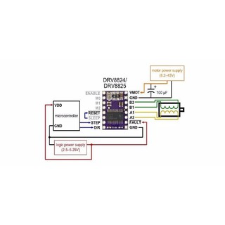Mạch Driver motor step  DRV 8825  D001