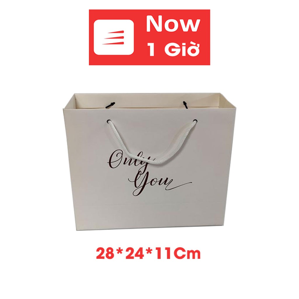 Túi Cứng Bằng Giấy Đựng Quà Tặng Dây Xách Ngang (Only You) Siêu Đẹp KT 28x24x11cm | BigBuy360 - bigbuy360.vn