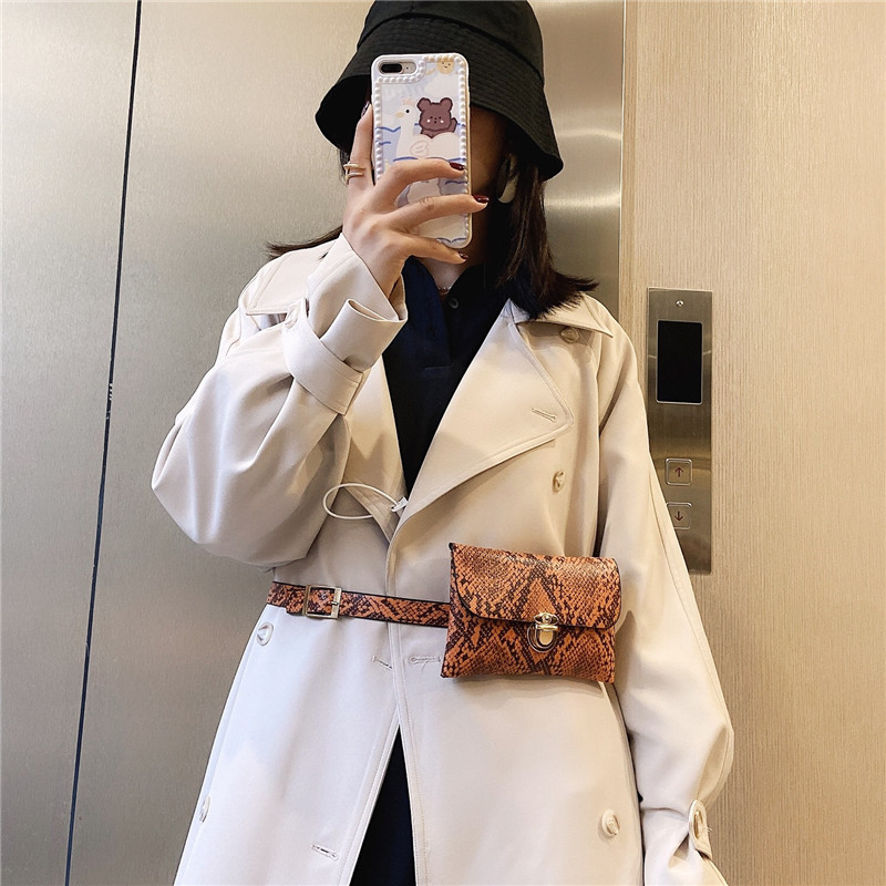 JASMIN NOIR Túi xách vân da rắn sang trọng thời trang cho nữ