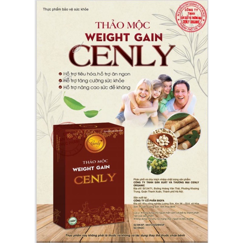 TĂNG CÂN CENLY CHÍNH HÃNG(30viên) tặng kèm nước hoa