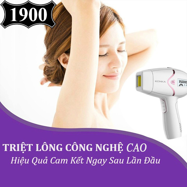 Máy triệt lông cầm tay, Loại bỏ lông ở các vùng Cánh Tay, Chân, Nách, Vùng Kín