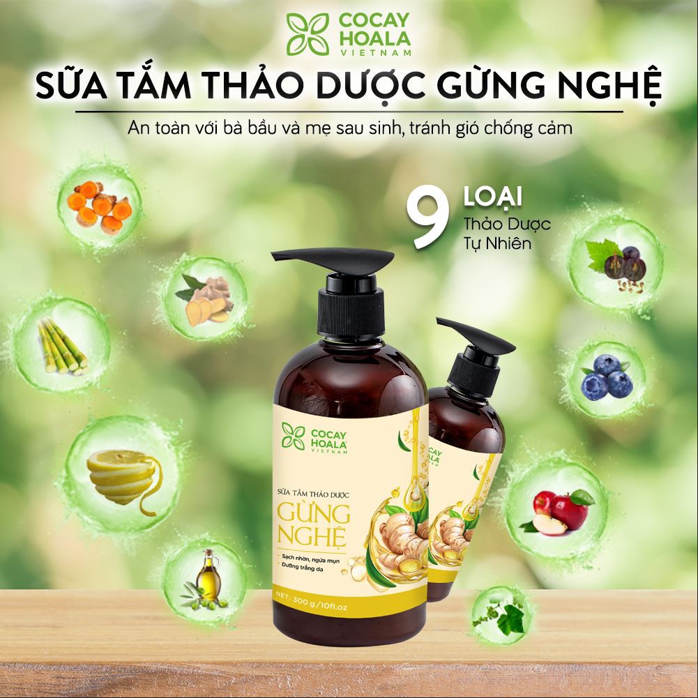 Sữa Tắm Thảo Dược Gừng Nghệ