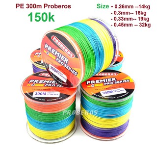 Dây PE lõi 4 Proberos 300m nhiều màu giá đẹp 150k / cuộn