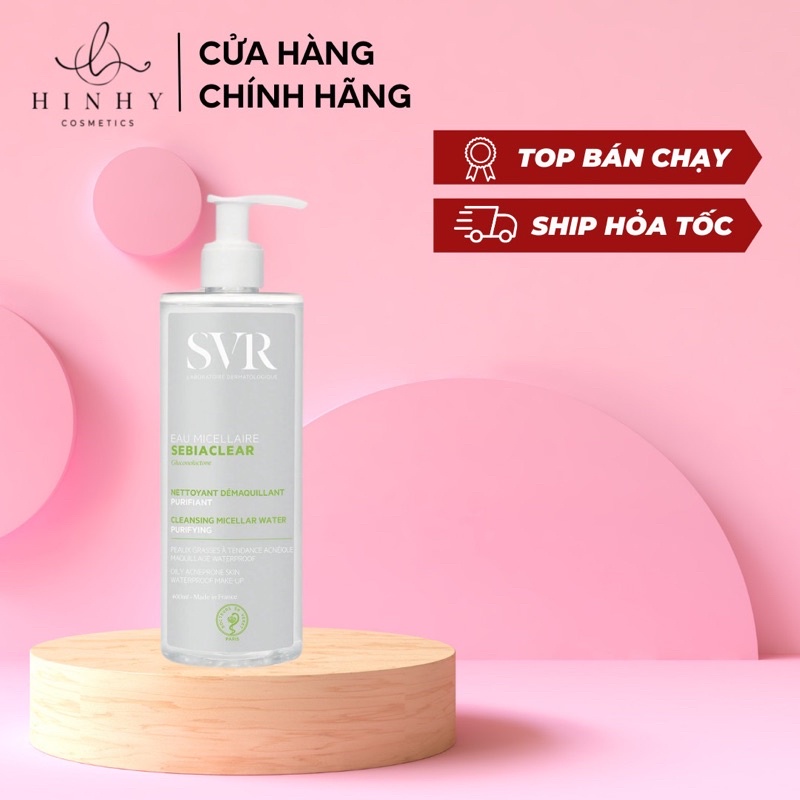 Nước tẩy trang cho da dầu mụn SVR Sebiaclear Eau Micellaire 400ML