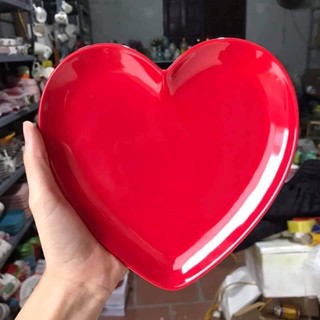 Đĩa trái tim tình yêu - Gốm Bơ