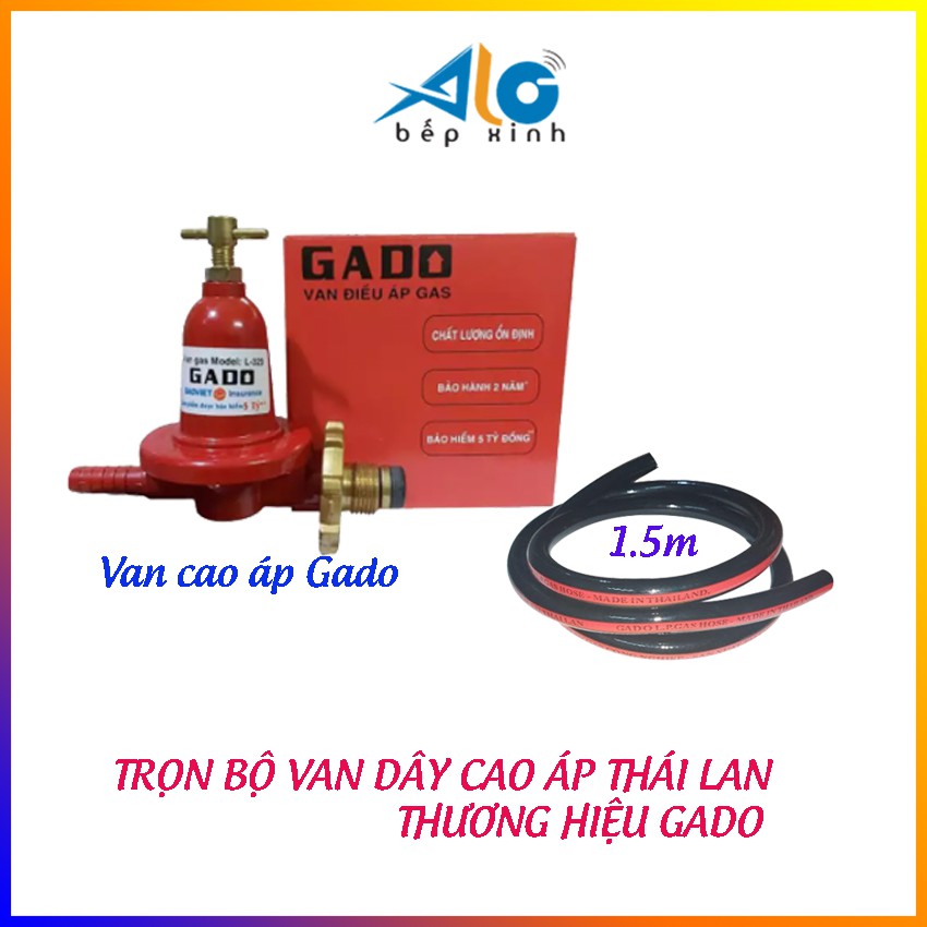 Bộ van dây gas bếp khè công nghiệp Gado - dùng với bếp khè  - Alo Bếp Xinh