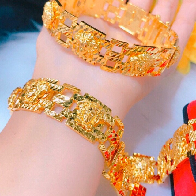 Lắc tay nam lẫn nữ cao cấp dát vàng 18k