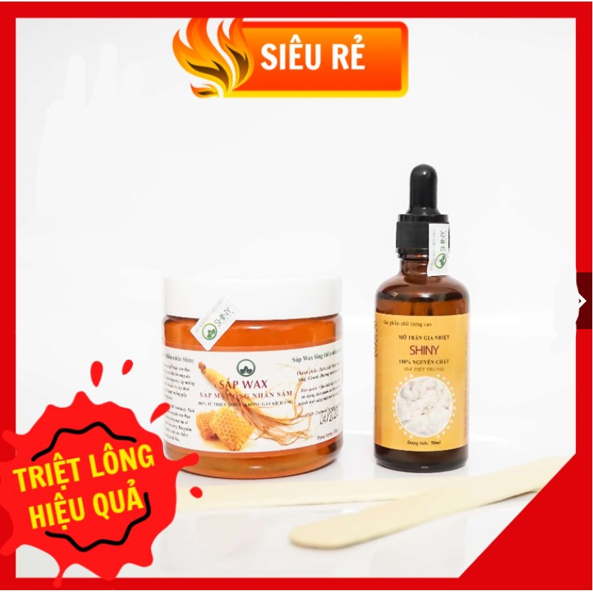 [Mã COS2704 giảm 8% đơn 250K] Combo Triệt Lông Sáp Wax + Mỡ Trăn Shiny Handmade (Tặng Kèm Dụng Cụ Wax) | BigBuy360 - bigbuy360.vn
