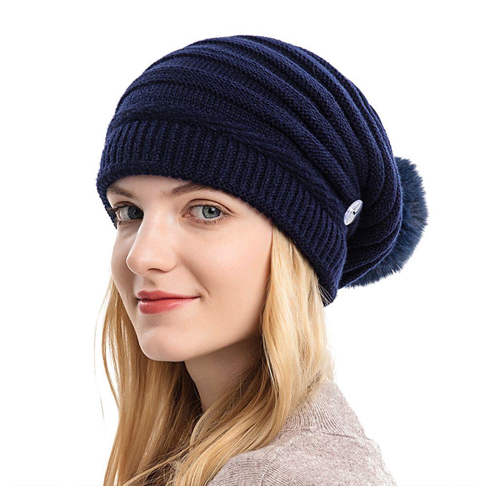 Mũ Len Beanie Nam Nữ Co Dãn Thời Trang Thu Đông 5 Màu