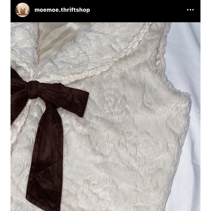 pass khoác trắng lông nơ | BigBuy360 - bigbuy360.vn