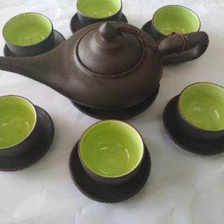 BỘ ẤM CHÉN TỬ SA BÁT TRÀNG DÁNG ĐÈN ALADANH