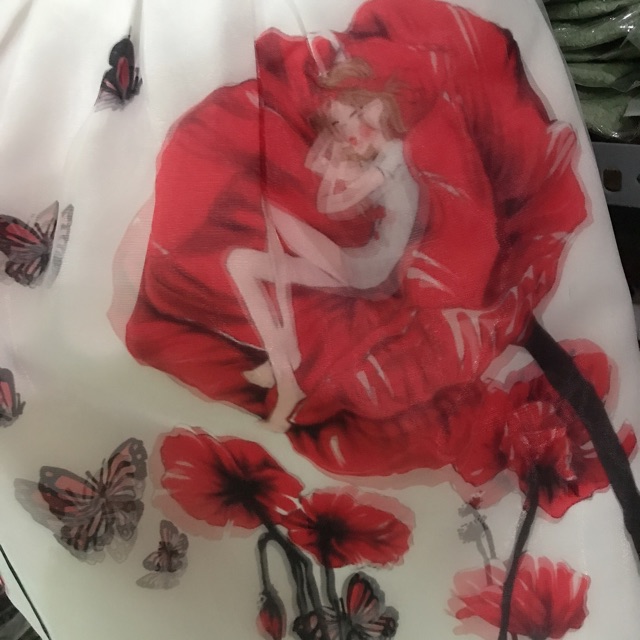 Chân váy 3D voan cô gái hoa hồng siêu đẹp hàng Quảng Châu (hình thật) | BigBuy360 - bigbuy360.vn