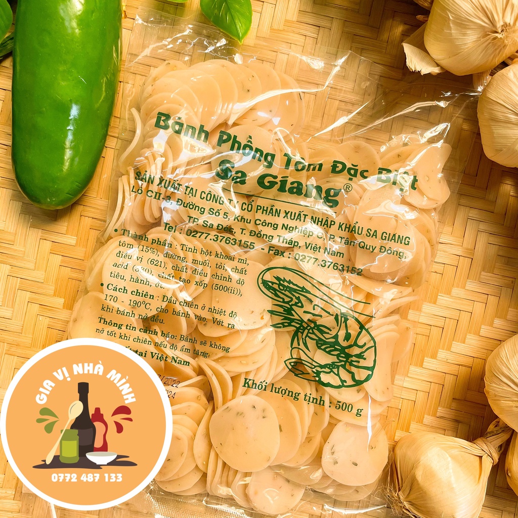BÁNH PHỒNG TÔM SA GIANG XANH GÓI 100GR- 500GR