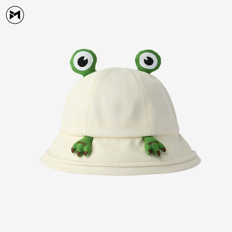 Nón Tai Bèo Hình Chú Ếch Dễ Thương Bằng Cotton Cho Nữ